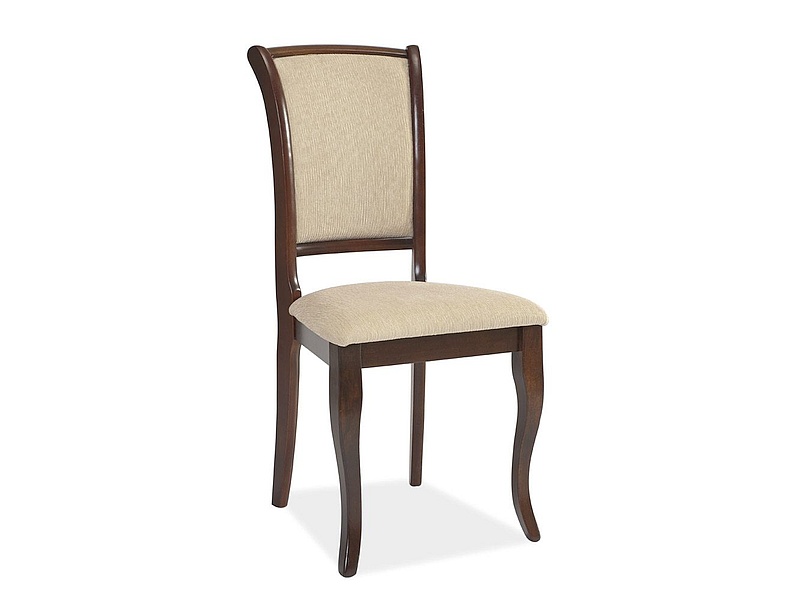 SIGNAL - MN-SC Krzesło | Tkanina | Wzór T01 | Drewno ciemny orzech