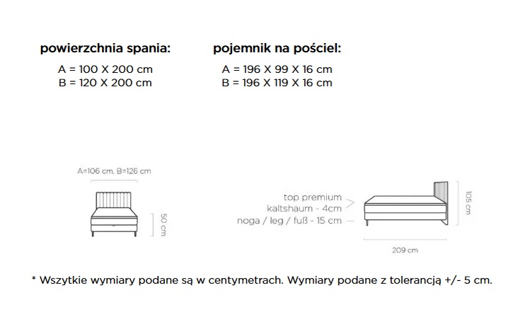 WERSAL - NEPO BOX Łóżko 100 | Materac Bonell | Podnośnik standard | Pojemnik