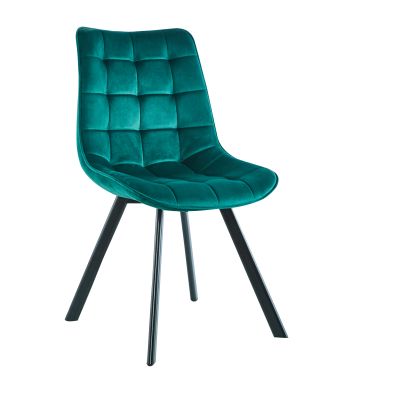FURNITEX - J265 Krzesło | Velvet | Zielone | Nogi czarne
