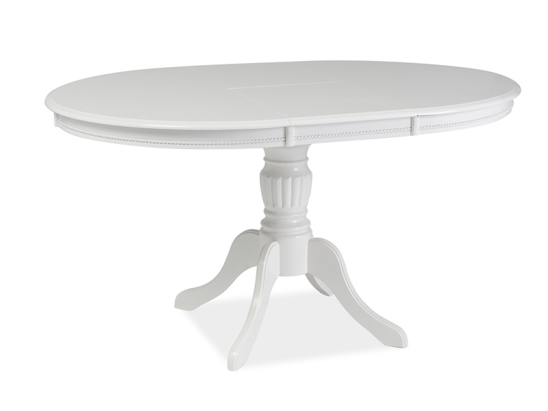 SIGNAL - OLIVIA Stół 106-141x106 | Biały