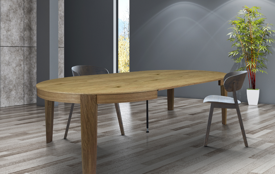 ORTUS - PAOLO Jesion Stół okrągły | Rozkładany | Lite drewno