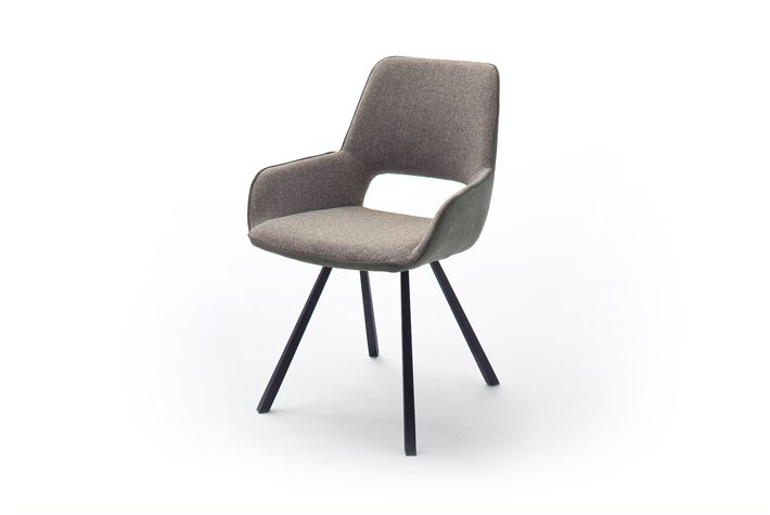 MC AKCENT - PARANA 2 Krzesło obrotowe | Szary melanż | Nogi graniaste lakier antracyt mat | P24A81MN