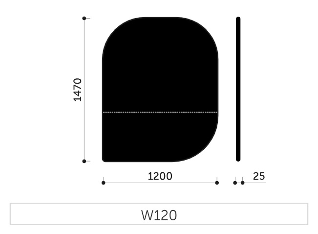 PROFIM - REVO Parawan W120 | szerokość 120 cm