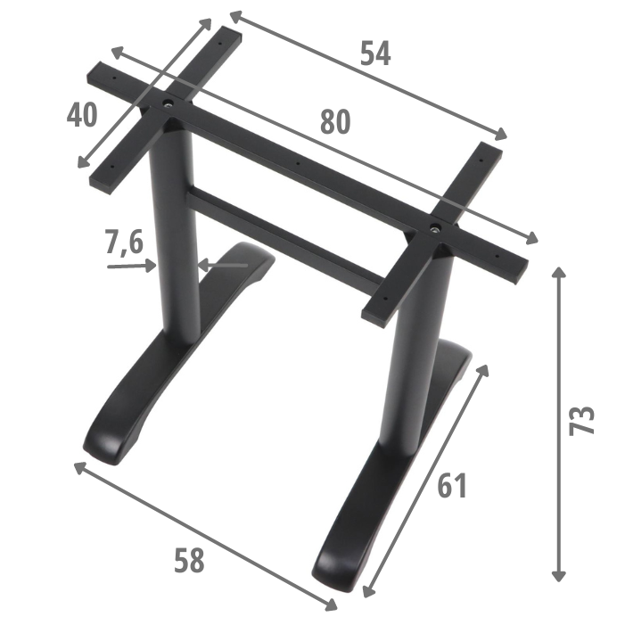 STEMA - Podstawa do stolika SH-5036/B | Metalowa | Wysokość 73 cm