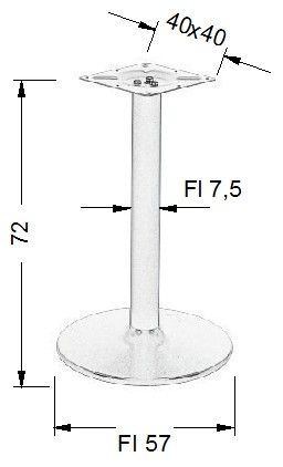 STEMA - Podstawa do stolika B006/57/72 | FI 57 | Biały