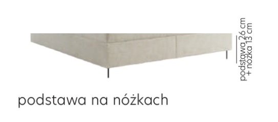 NEW ELEGANCE - NEW ELEGANCE SLIM na nóżkach | Łóżko kontynentalne z pojemnikiem | 180x200