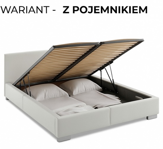 Forte - BAZYLIDES Łóżko tapicerowane 160x200 | z pojemnikiem | LTLAN16P zdjęcie podglądowe pojemnika