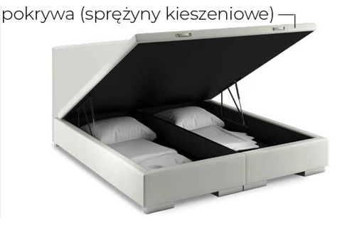 Forte - SKURRA Łóżko kontynentalne z pojemnikiem | LTSKU16K | 160x200 zdjęcie podglądowe pojemnika