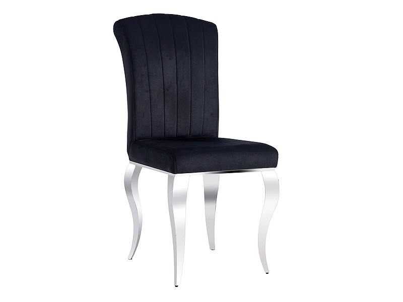SIGNAL - Prince Velvet Krzesło | Tkanina aksamit | Czarny 186 | DOSTĘPNE OD RĘKI