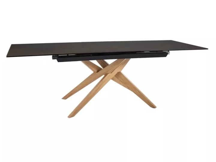 SIGNAL - LORETO CERAMIC OSSIDO BRUNO STÓŁ 180-230x90 | Brąz mat | Dąb | DOSTĘPNE OD RĘKI