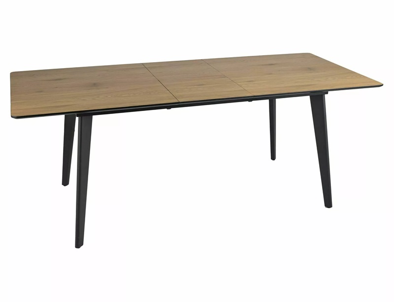 SIGNAL - RENE Stół 160-200x90 | Dąb | Czarny mat