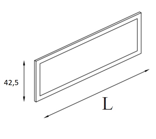 AMS Meble Biurowe - Przegroda do biurka PD1 | Panel Płytowy Obustronnie Tapicerowany | L=120 cm