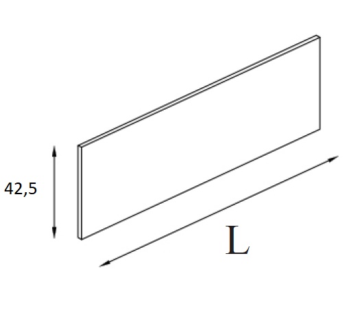 AMS Meble Biurowe - Przegroda do biurka PP1 | Panel Płytowy | L=120 cm
