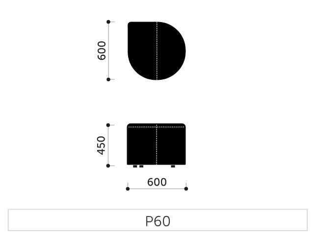 PROFIM - REVO Pufa P60 | średnica 60 cm