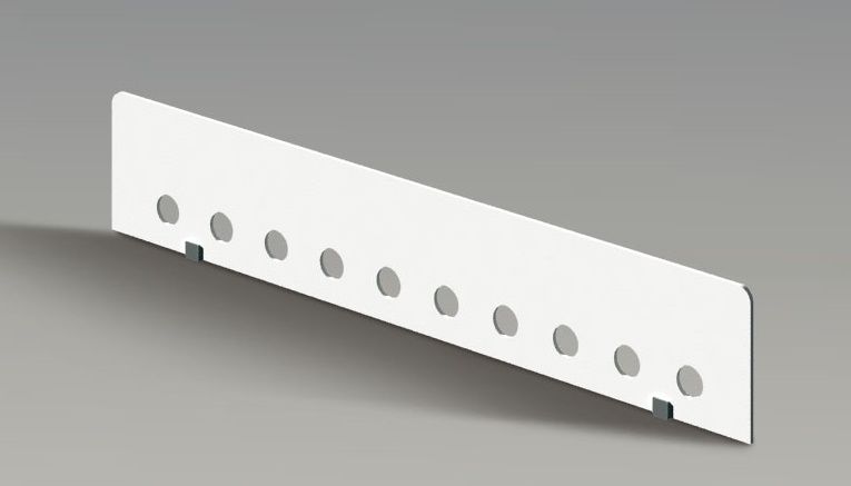 BIURO SERWIS - R-BOX Przegroda do biurka R-403 | PLEXI | szerokość 138 cm