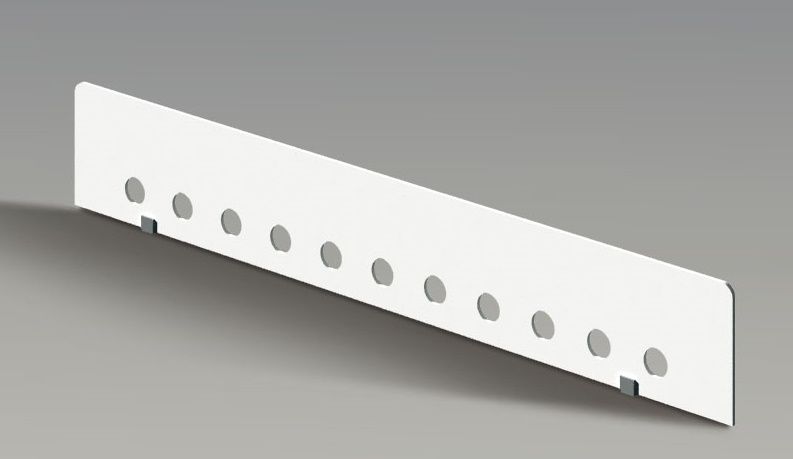 BIURO SERWIS - R-BOX Przegroda do biurka R-404 | PLEXI | szerokość 158 cm