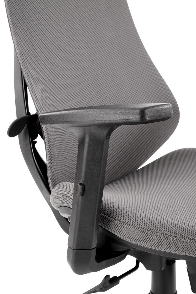 HALMAR - Fotel obrotowy RUBIO | Tkanina | Popielaty | Czarny