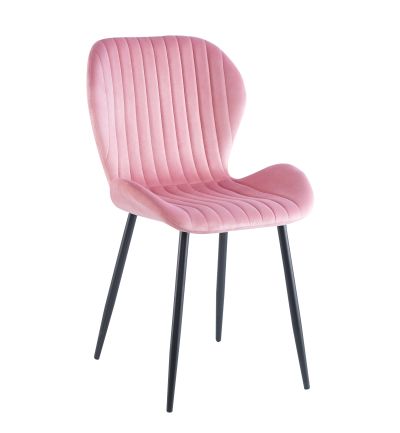 FURNITEX - K1-FX Krzesło | Velvet | Różowe