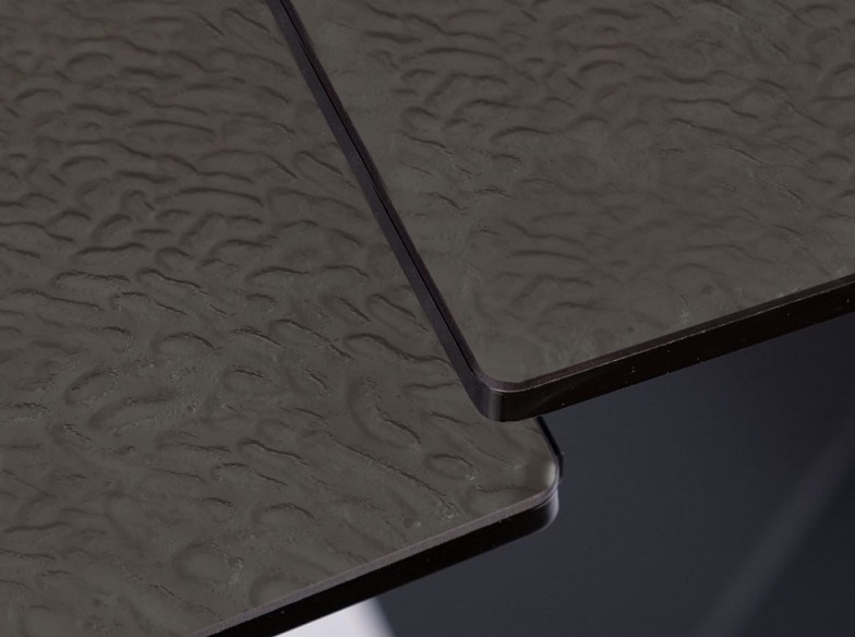 SIGNAL - SALVADORE CERAMIC Stół rozkładany 160-240x90x76 | Melted Glass | Czarny mat