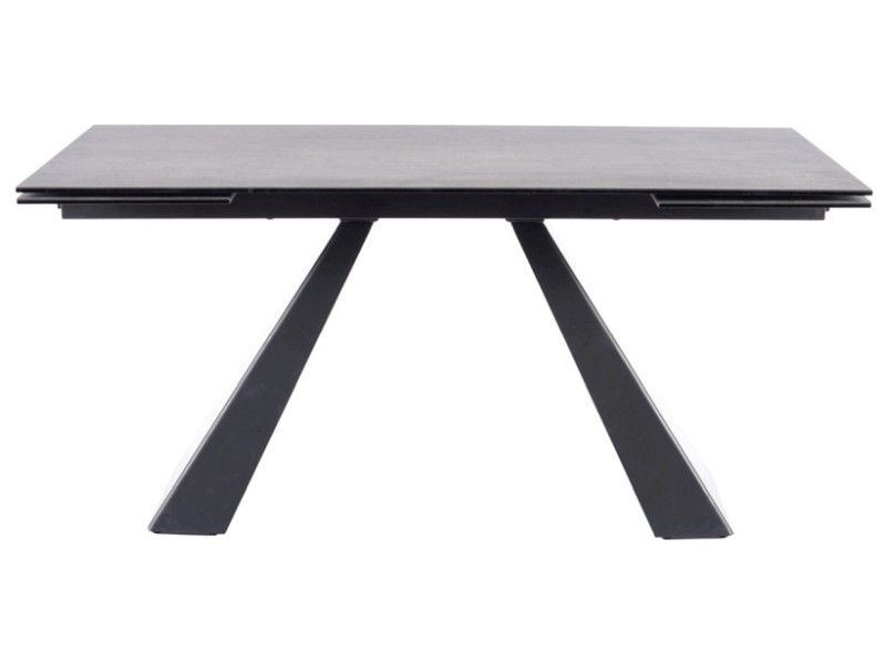 SIGNAL - SALVADORE CERAMIC II Stół rozkładany 120-180x80x76 | Ciemny Szary | Czarny mat
