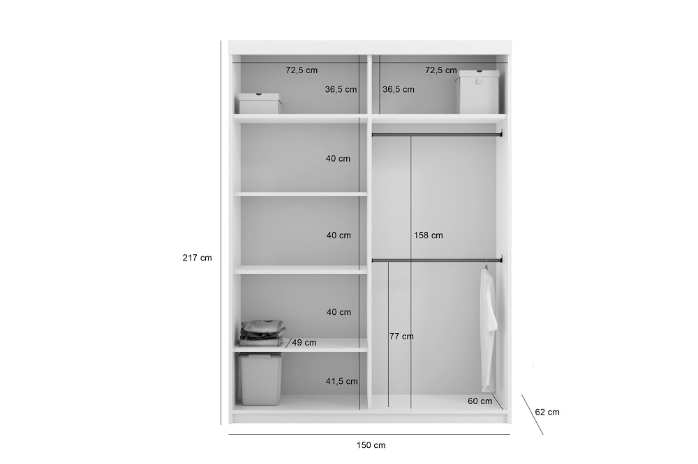 ARKOS - PESTO Szafa | 150 cm