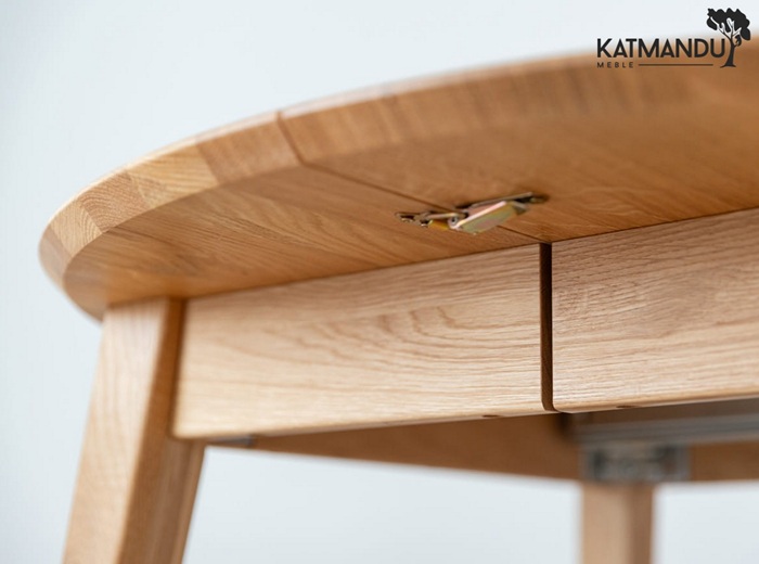 KATMANDU MEBLE - ORBETELLO Stół okrągły rozkładany 110-160 | Dąb | KULSR110