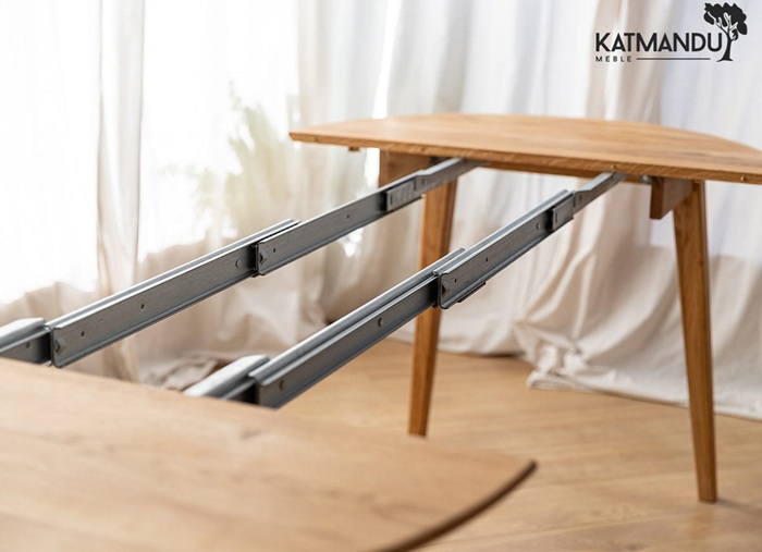 KATMANDU MEBLE - ORBETELLO Stół okragły rozkładany 90-190 | Dąb | KULSR902x50