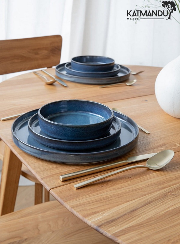 KATMANDU MEBLE - ORBETELLO Stół okragły rozkładany 90-190 | Dąb | KULSR902x50