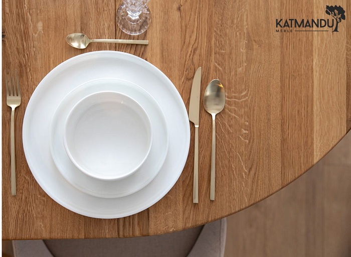 KATMANDU MEBLE - ORBETELLO Stół okragły rozkładany 90-190 | Dąb | KULSR902x50