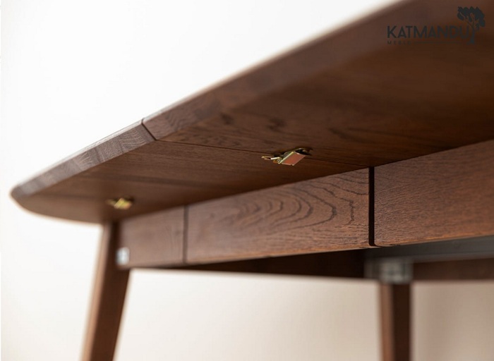 KATMANDU MEBLE - ORBETELLO Stół okragły rozkładany 90-140 | Tabacco | KULSR9050T