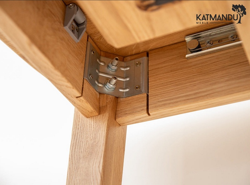 KATMANDU MEBLE - ORBETELLO Stół prostokątny rozkładany 120-165x80 | Dąb | KULSR12045