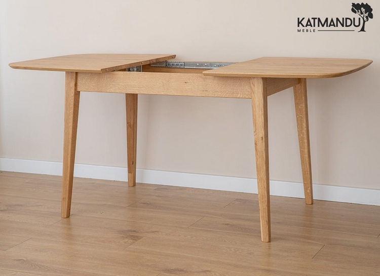 KATMANDU MEBLE - ORBETELLO Stół prostokątny rozkładany 120-165x80 | Dąb | KULSR12045