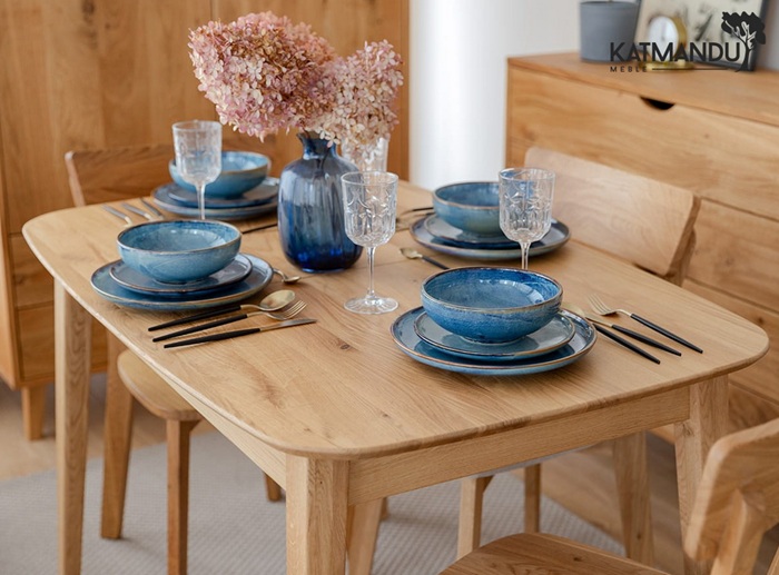 KATMANDU MEBLE - ORBETELLO Stół prostokątny rozkładany 120-165x80 | Dąb | KULSR12045