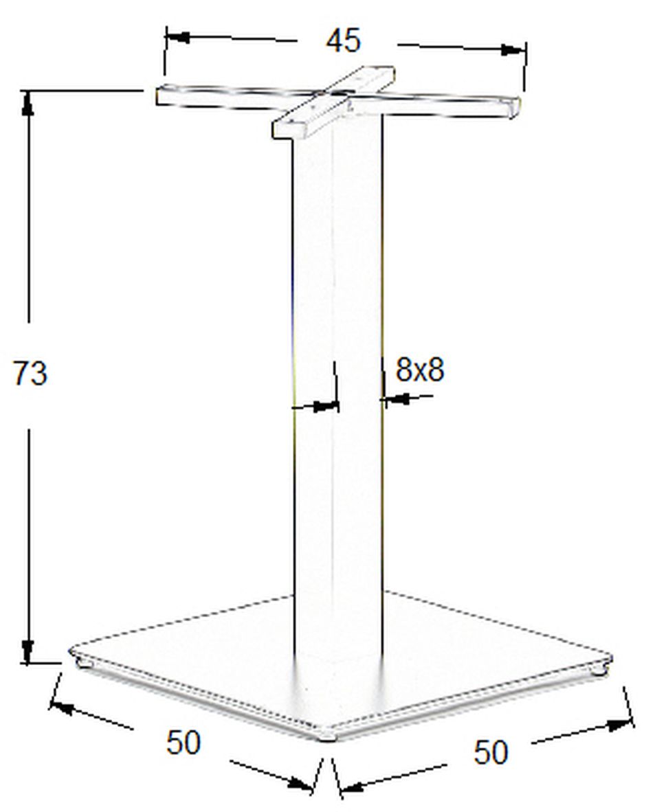 STEMA - Podstawa do stolika SH-5002-6/B | Metalowa | Wysokość 73 cm