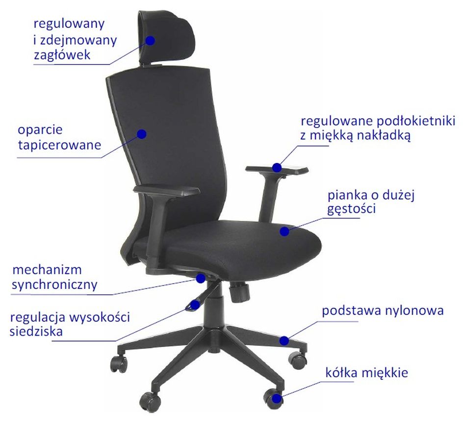 STEMA - Fotel obrotowy HG-0004F | Czarny