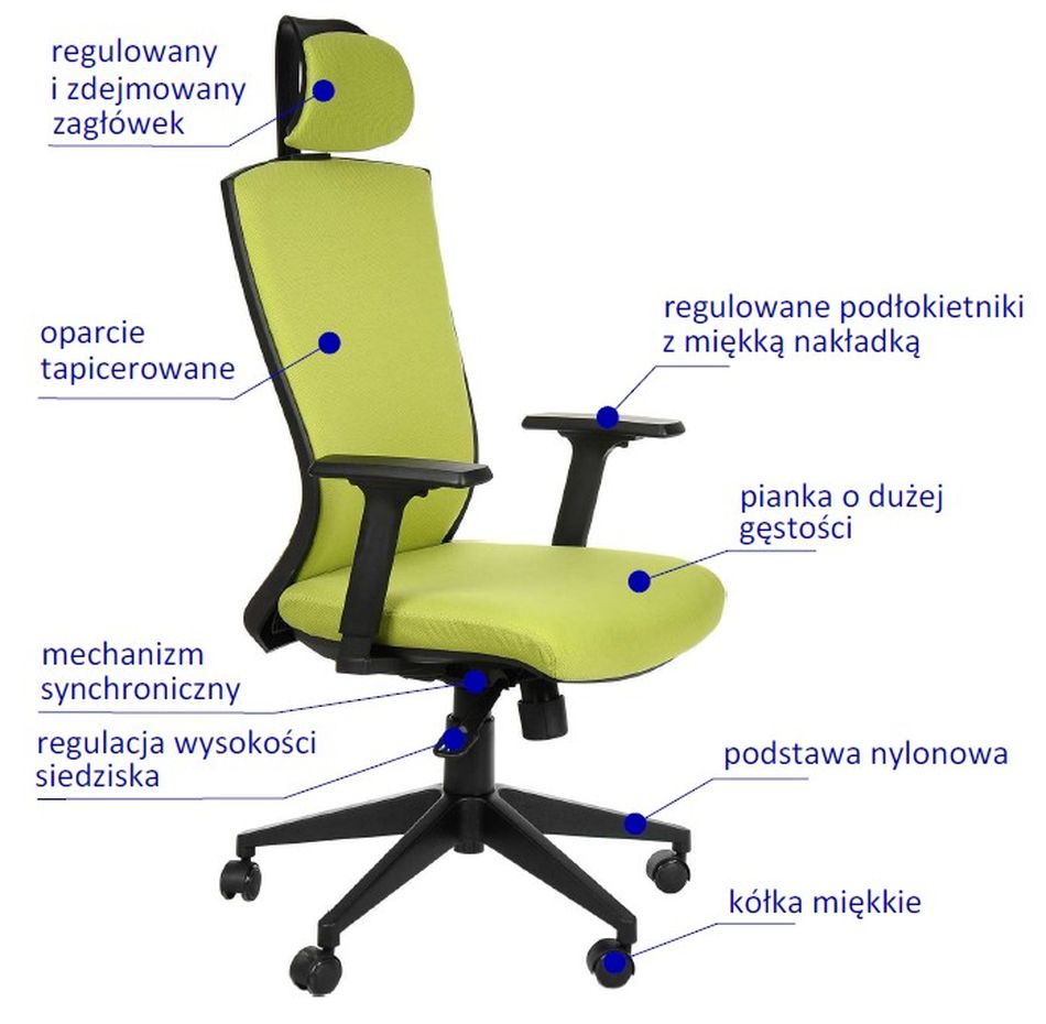 STEMA - Fotel obrotowy HG-0004F | Zielony