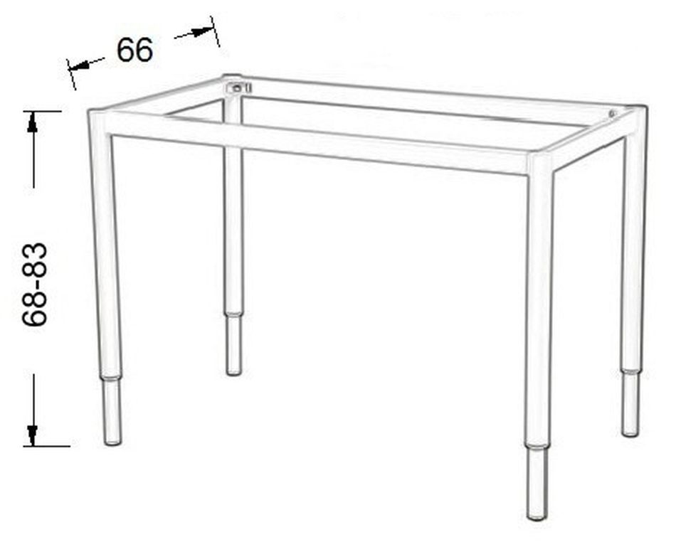 STEMA - Stelaż ramowy do biurka lub do stołu NY-A057-O | Regulowana wysokość | 116 x 66 cm