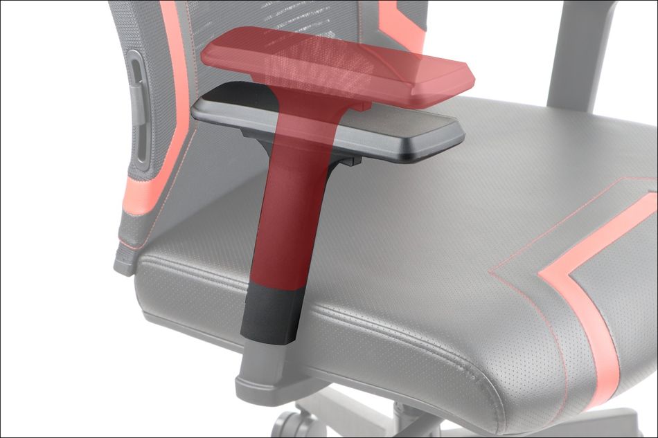 STEMA - Fotel obrotowy RYDER EXTREME | Czarno - Czerwony | Z wysuwem siedziska | Mechanizm samoważący