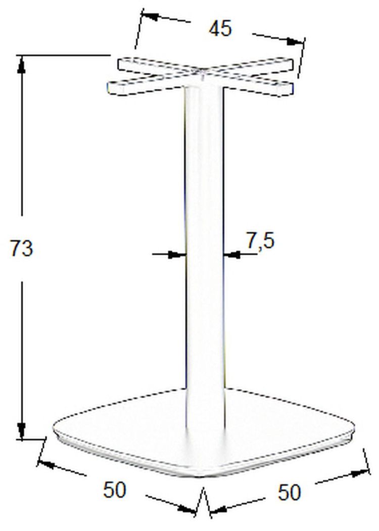 STEMA - Podstawa do stolika SH-3050-3/A | Metalowa | Wysokość 73 cm