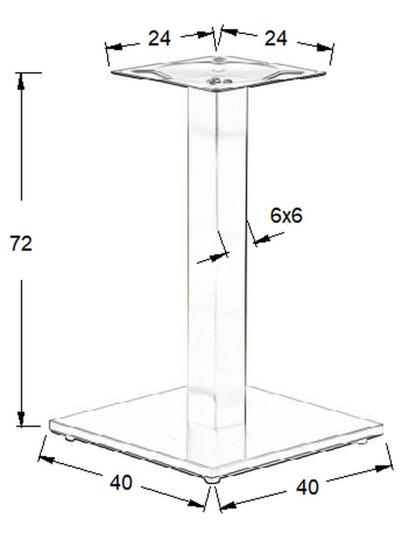 STEMA - Podstawa do stolika SH-2011-1/60/B | Metalowa | Wysokość 72 cm