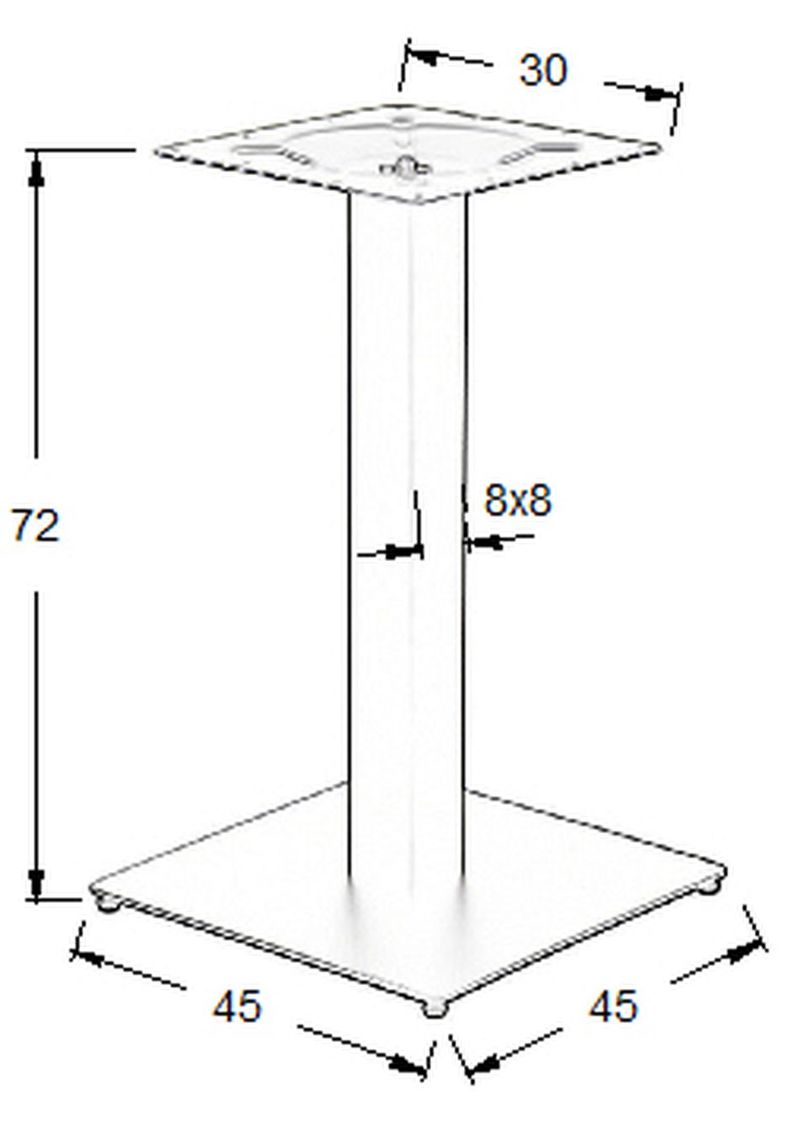 STEMA - Podstawa do stolika SH-2011-2/B | Metalowa | Wysokość 72 cm