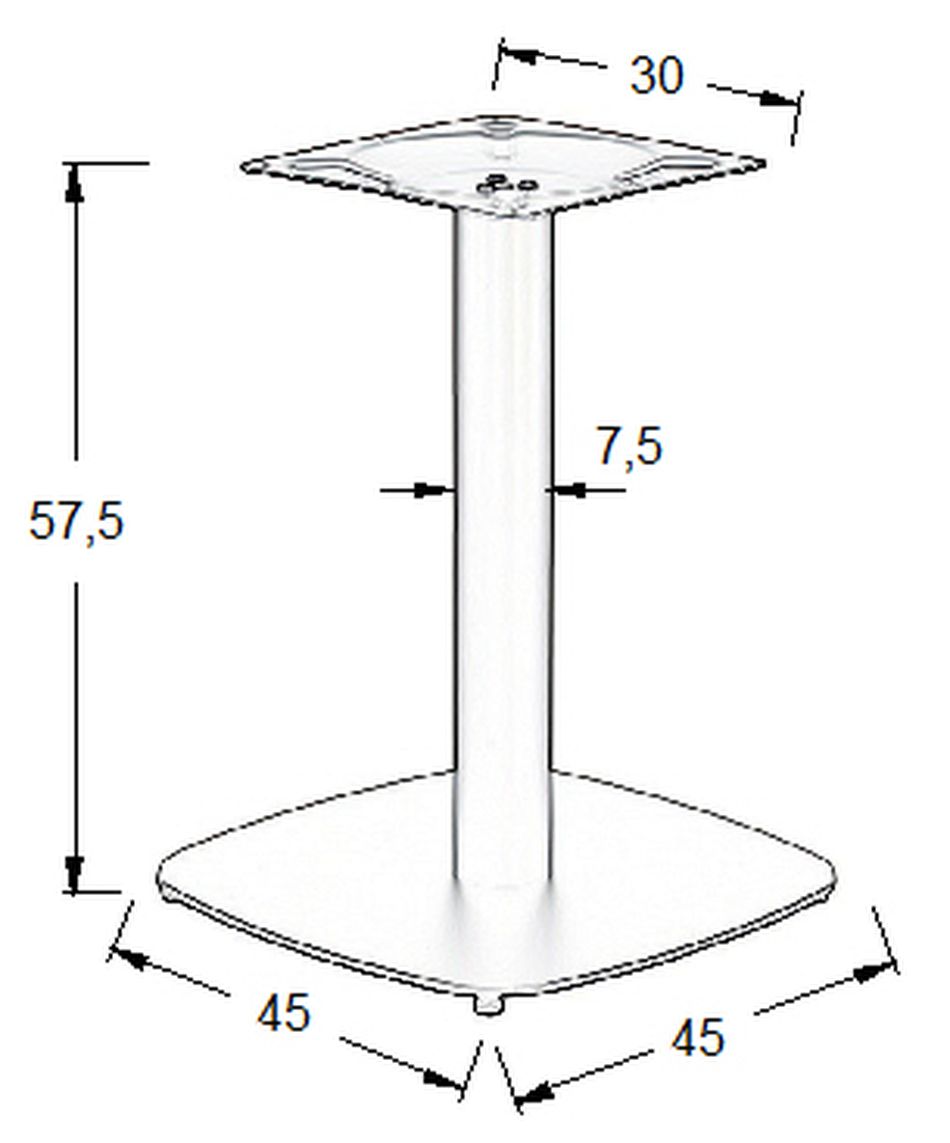 STEMA - Podstawa do stolika SH-3050-2/L/B | Metalowa | Wysokość 57,5 cm