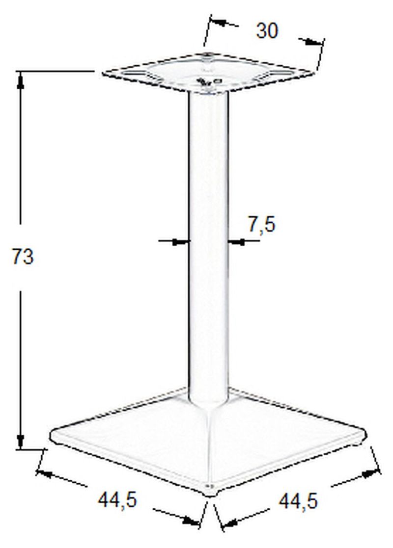 STEMA - Podstawa do stolika SH-4002-6/B | Metalowa | Wysokość 73 cm