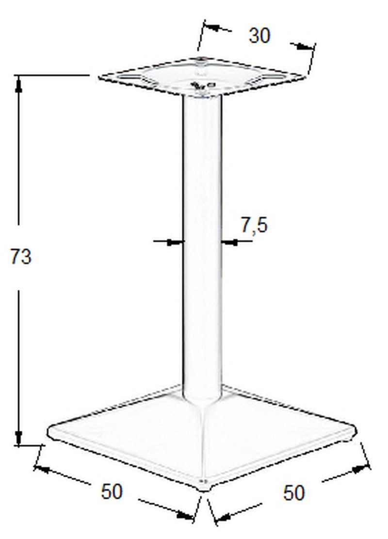 STEMA - Podstawa do stolika SH-4002-8/B | Metalowa | Wysokość 73 cm