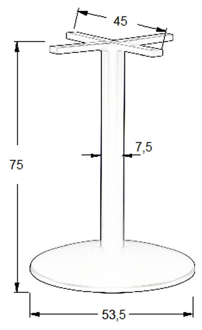 STEMA - Podstawa do stolika SH-4003-7/B | Metalowa | Wysokość 75 cm