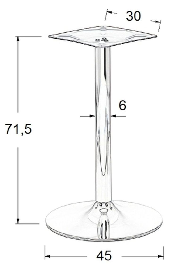 STEMA - Podstawa do stolika SH-4005 | Chromowana | Wysokość 71,5 cm