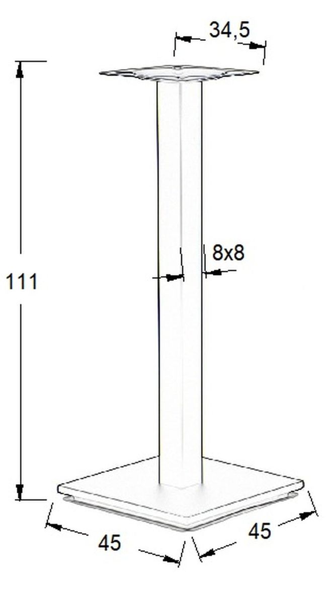 STEMA - Podstawa do stolika SH-5002-5-H/B | Metalowa | Wysokość 111 cm