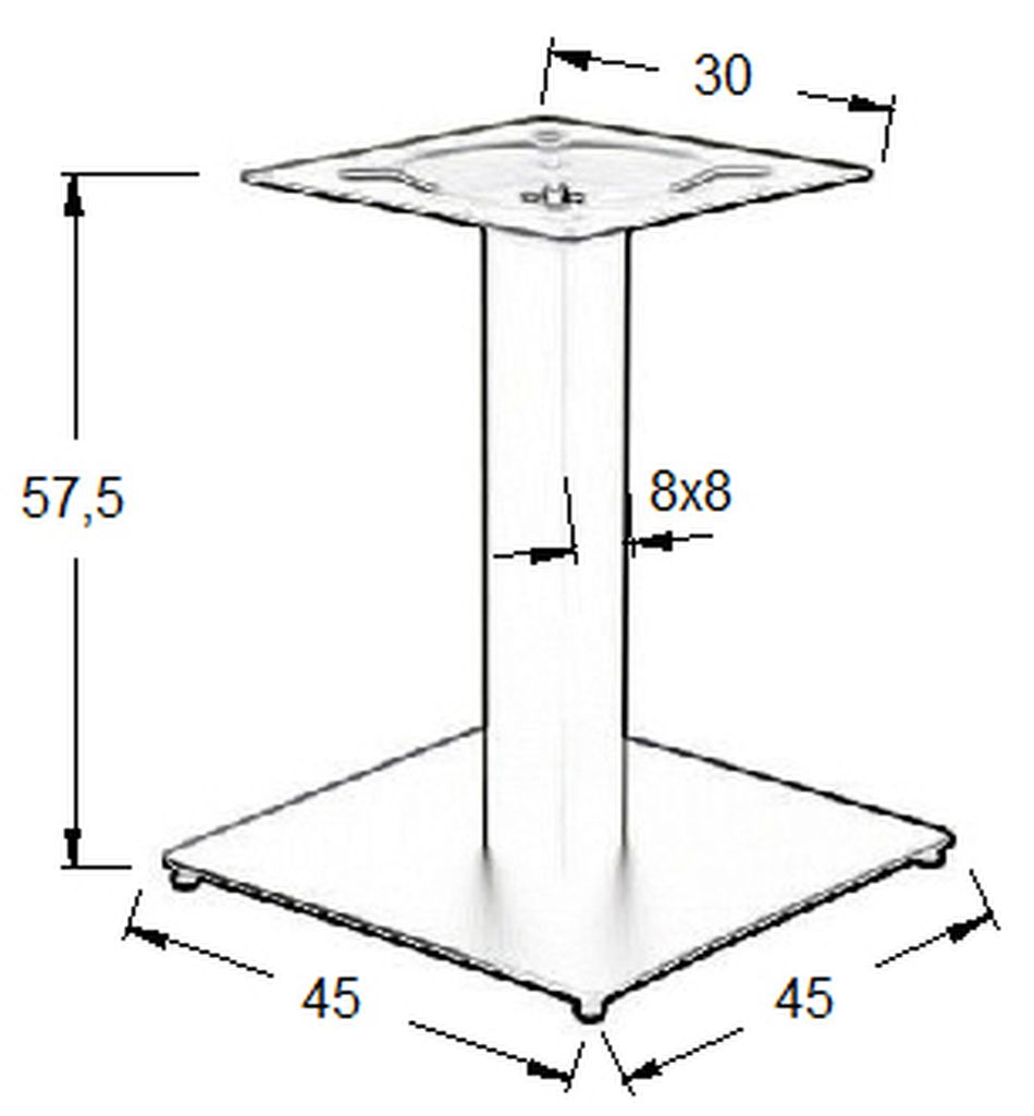 STEMA - Podstawa do stolika SH-5002-5/L/B | Metalowa | Wysokość 57,5 cm