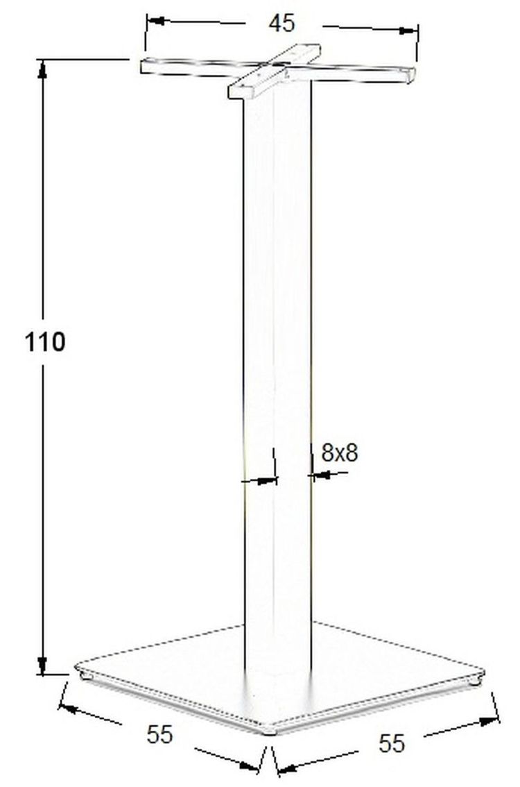 STEMA - Podstawa do stolika SH-5002-7-H/B | Metalowa | Wysokość 110 cm