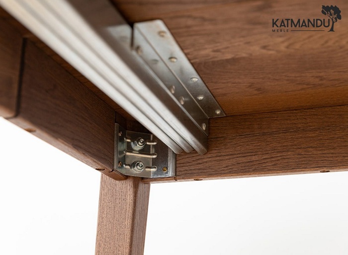 KATMANDU MEBLE - ORBETELLO Stół okragły rozkładany 90-140 | Tabacco | KULSR9050T